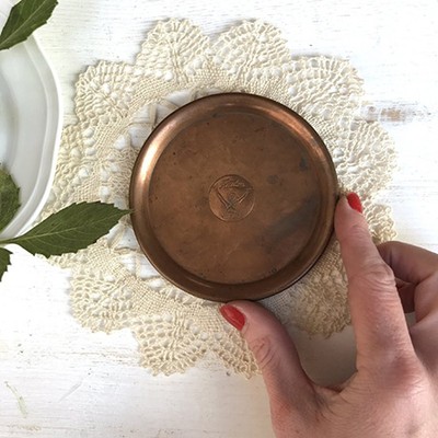 Блюдце медное мини