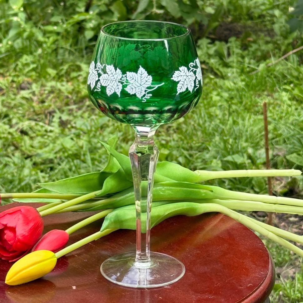 Бокал Виноград зеленый 250 мл хрусталь Германия