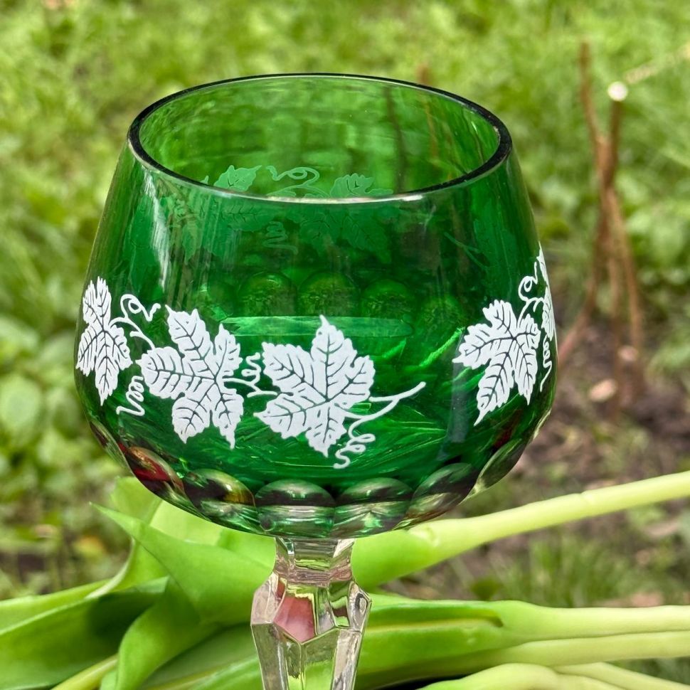 Бокал Виноград зеленый 250 мл хрусталь Германия