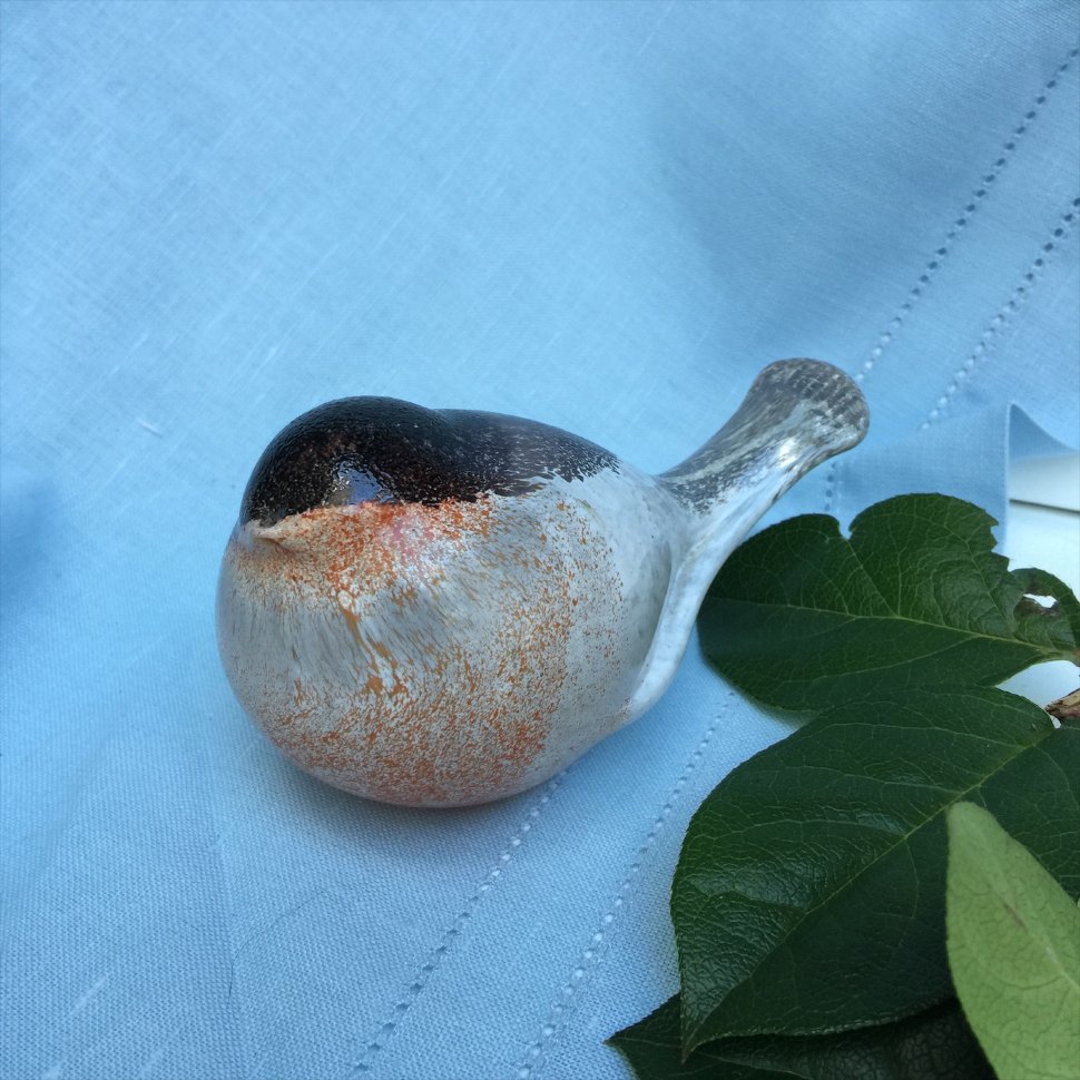 Статуэтка снегирь хрустальный 