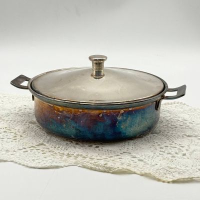 Террин с крышкой 1,5 л мельхиор