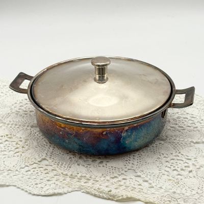 Террин с крышкой 1,5 л мельхиор