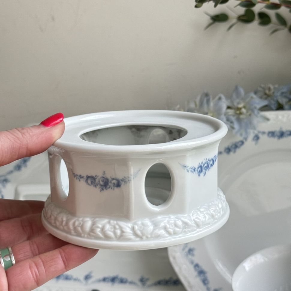 Подставка под чайник Rosenthal Classic Rose голубые розы 13 см Германия 