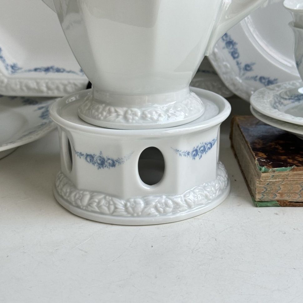 Подставка под чайник Rosenthal Classic Rose голубые розы 13 см Германия 