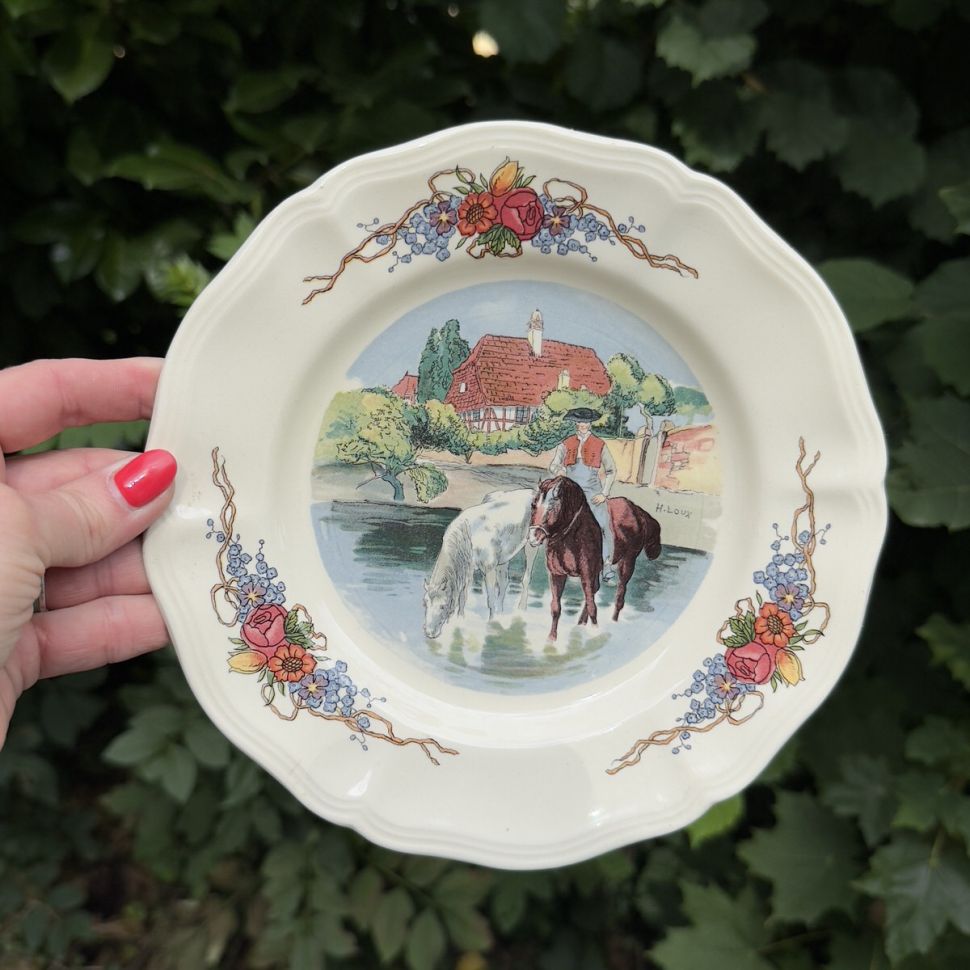 Тарелка Sarreguemines Obernai 21 см Франция