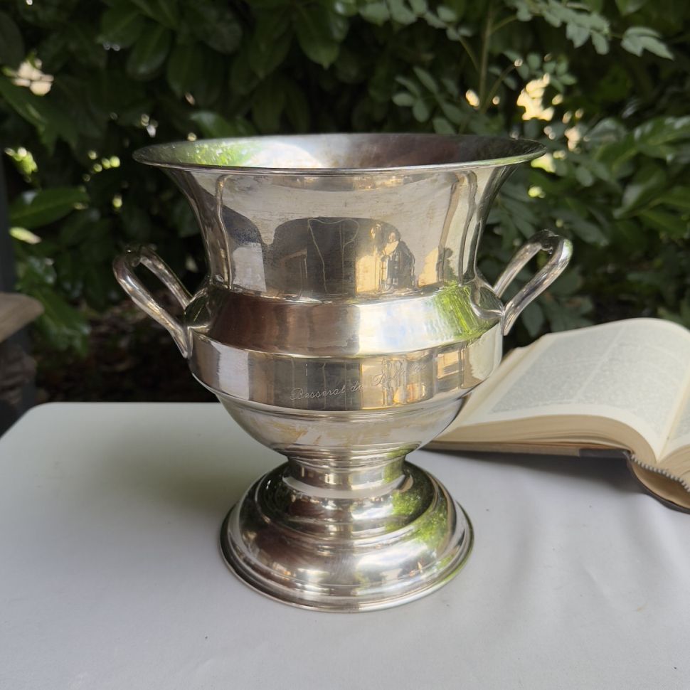 Ведро для охлаждения шампанского Besserat de Bellefon серебрение 24 см Франция 