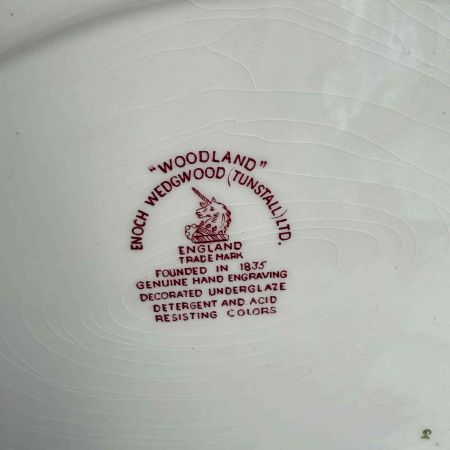 Блюдо Enoch Wedgwood Woodland красный 30 см Англия
