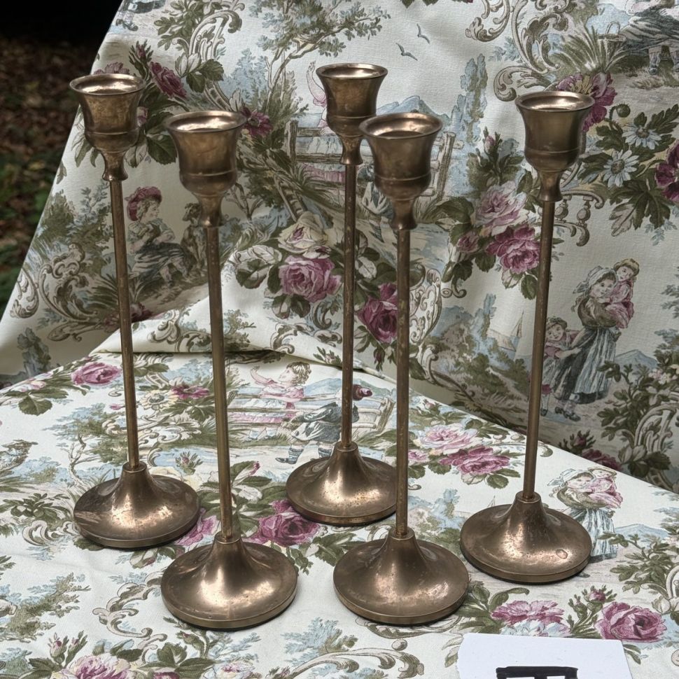 Подсвечник на одну свечу 23 см латунь 