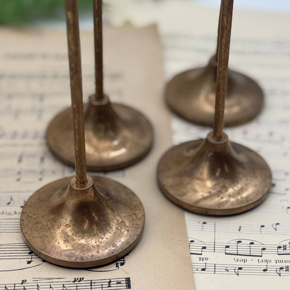 Подсвечник на одну свечу 23 см латунь