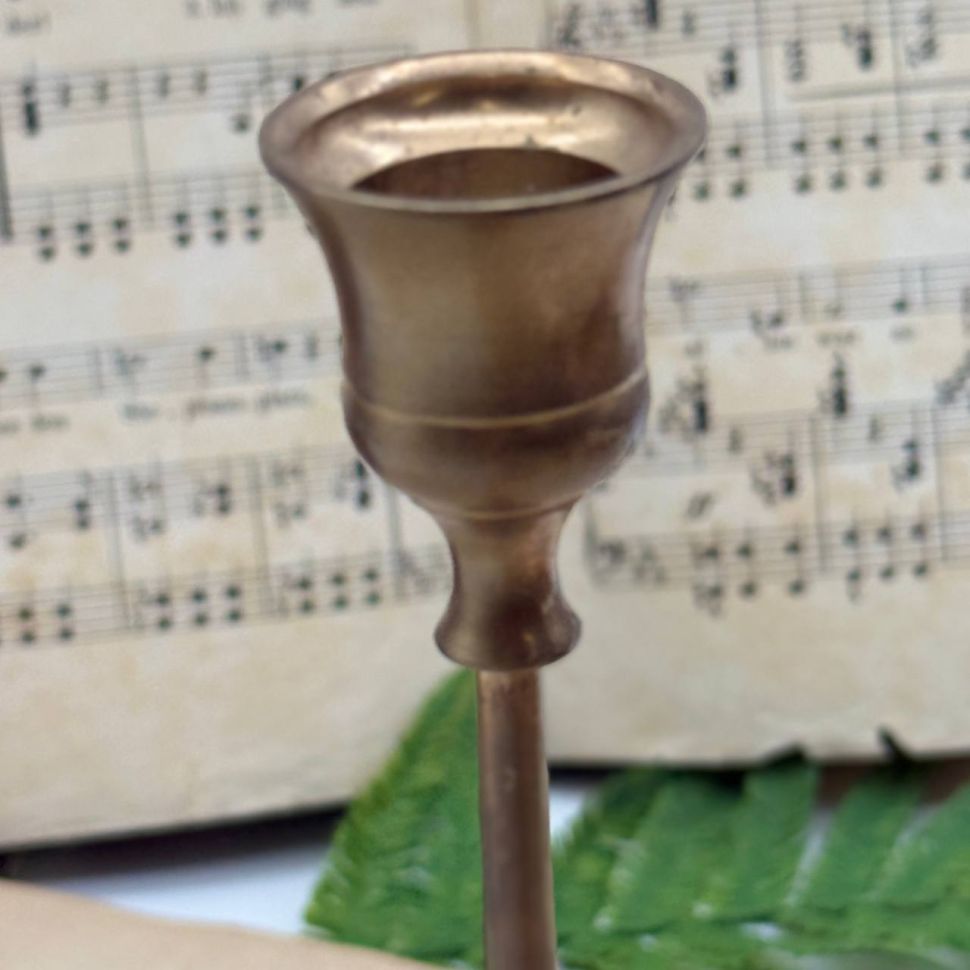 Подсвечник на одну свечу 23 см латунь