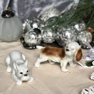 Статуэтка фарфоровая собака Бульдог