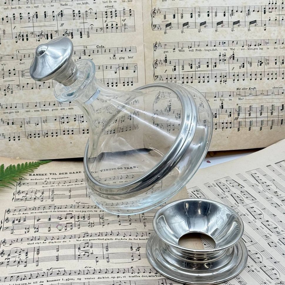 Графин декантер 1.6 л ручной работы на подставке Франция