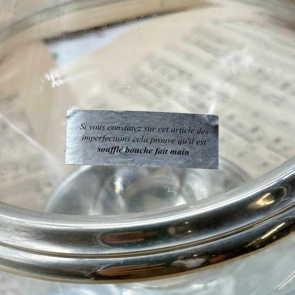 Графин декантер 1.6 л ручной работы на подставке Франция