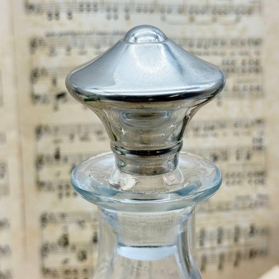 Графин декантер 1.6 л ручной работы на подставке Франция