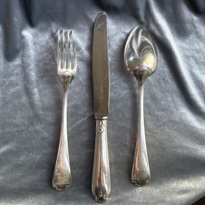 Вилка столовая 21 см Christofle серебрение Франция 150 лет