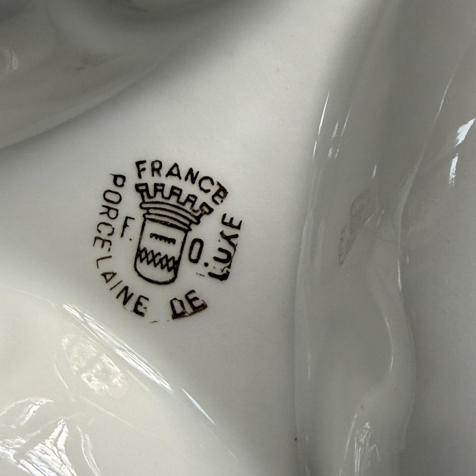 Менажница с ручкой 27 см фарфор Франция