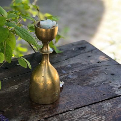 Подсвечник латунь Швеция Перевернутый бокал