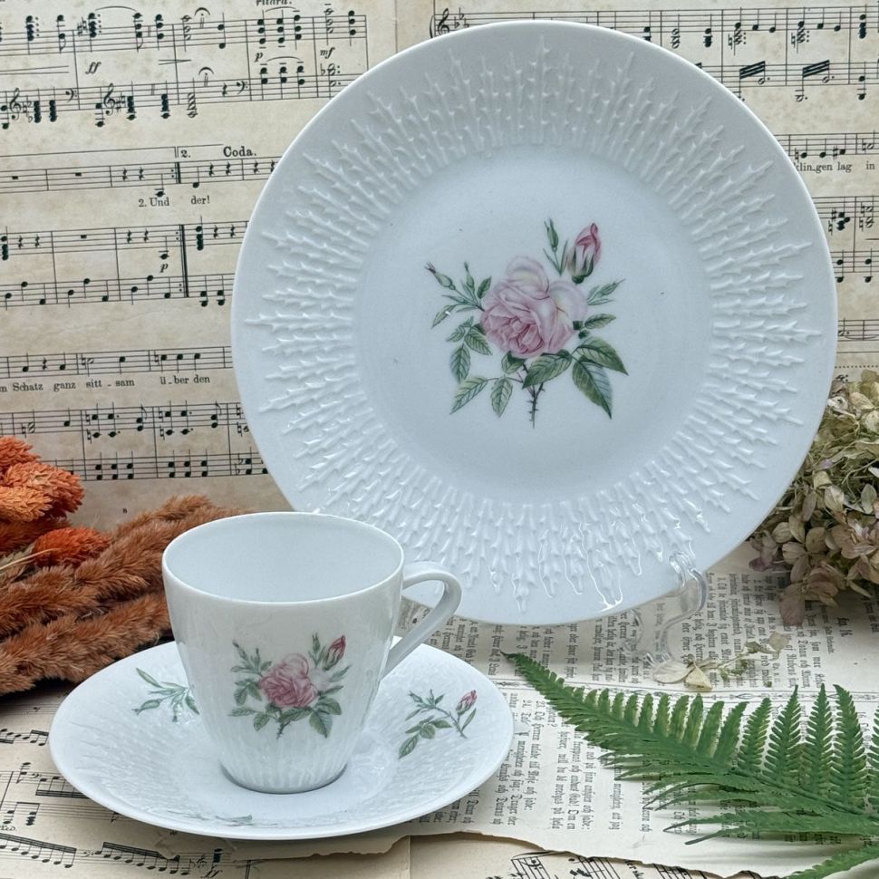 Чайное трио Hutschenreuther Rosita 160 мл Бавария Германия 