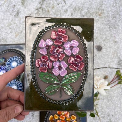 Изразец керамика 12х15 см ручная роспись