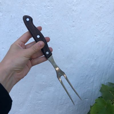 Вилка с деревянной ручкой