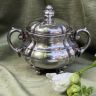 Чайник сахарница молочник WMF набор 3 предмета фарфор серебрение Германия