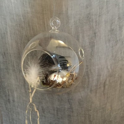 Шар стеклянный для декора малый
