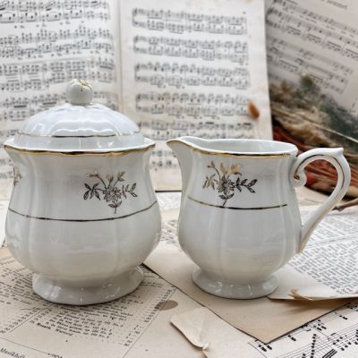Сахарница молочник набор 2 предмета Gien фарфор Франция