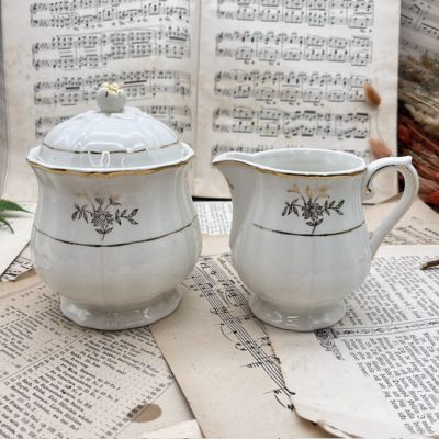 Сахарница молочник набор 2 предмета Gien фарфор Франция