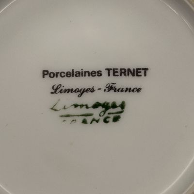 Розетка блюдце Limoges Ternet Синицы 11 см Франция
