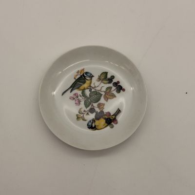 Розетка блюдце Limoges Ternet Синицы 11 см Франция