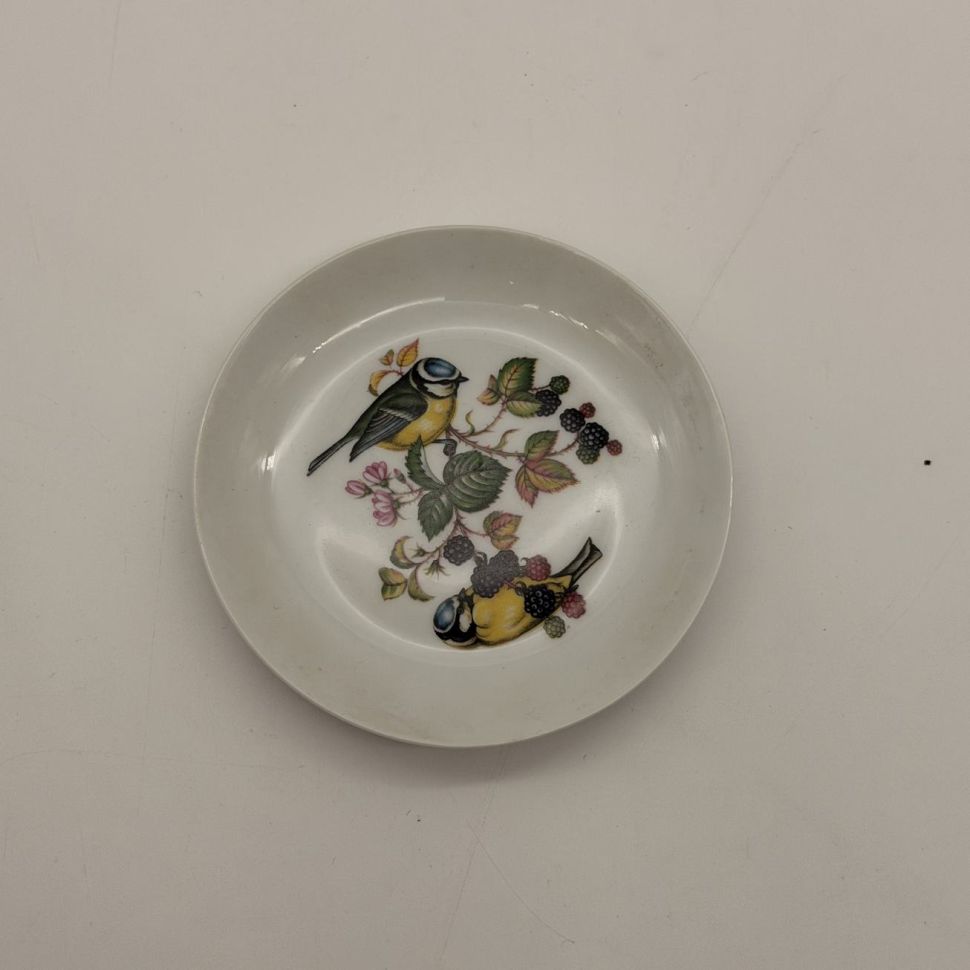 Розетка блюдце Limoges Ternet Синицы 11 см Франция