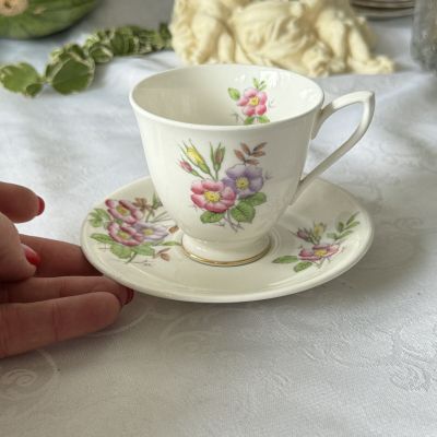 Кофейная пара Royal Albert Flower of the month set of twelve june Rose150 мл Англия