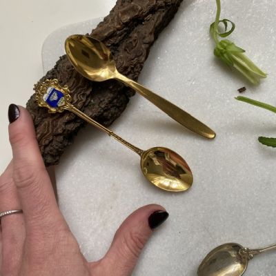 Ложка чайная с золочением