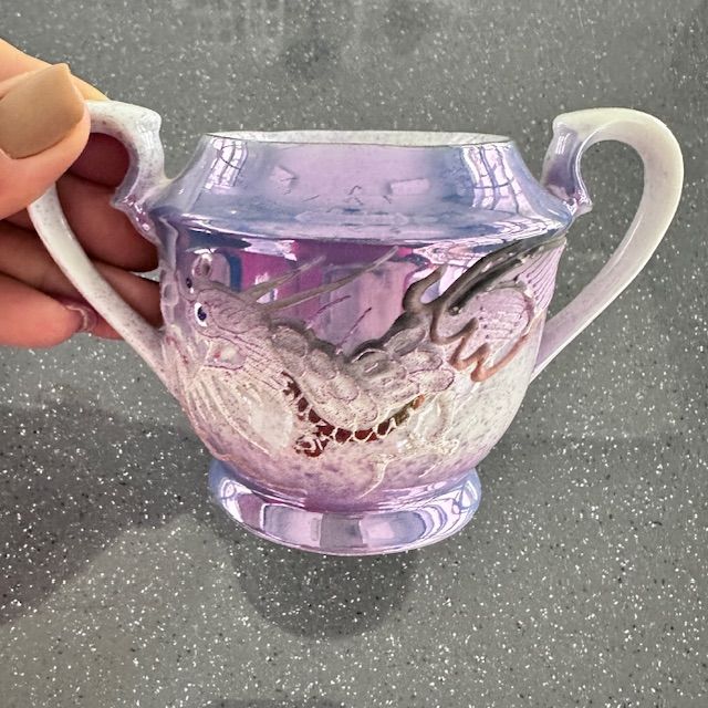 Сахарница без крышки Дракон 13 см фарфор Япония