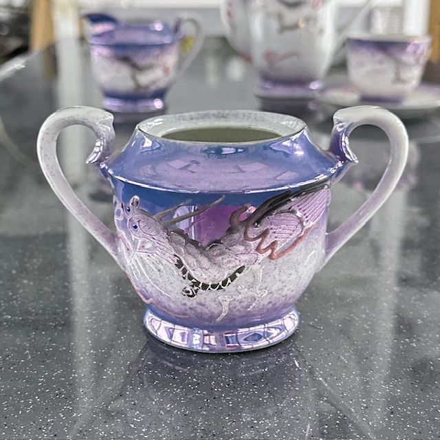 Сахарница без крышки Дракон 13 см фарфор Япония