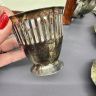 Ваза стакан 7 см серебрение    