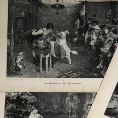 Принт гравюры Paul Meyerheim: Ein Bravourstuck