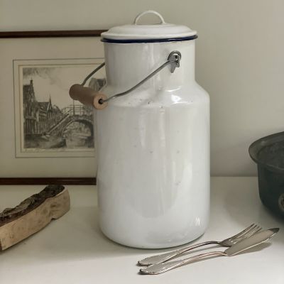 Бидон эмалированный белый 4,8 л