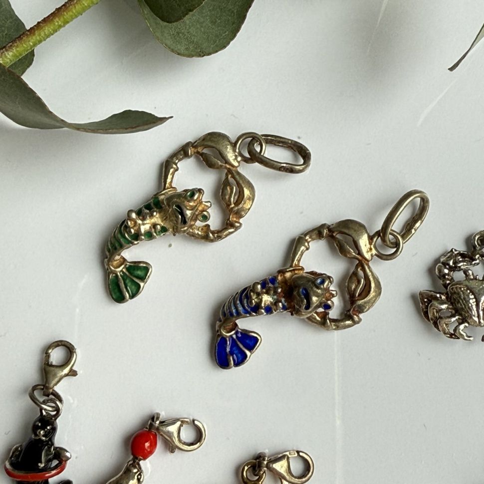 Подвеска Рак зеленый 3,5 см в стиле Thomas Sabo 925