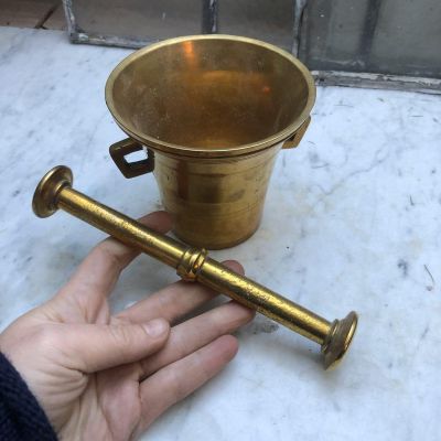 Ступка с пестиком 11 см латунь