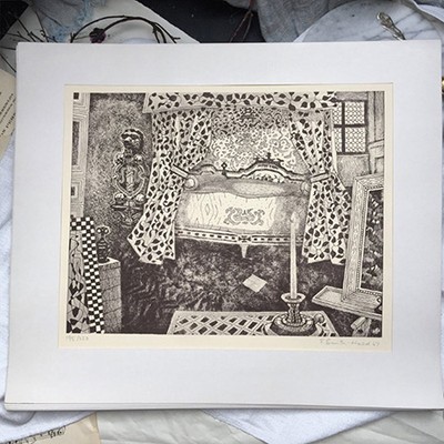 Гравюра Замок Грипсхольм Швеция 9