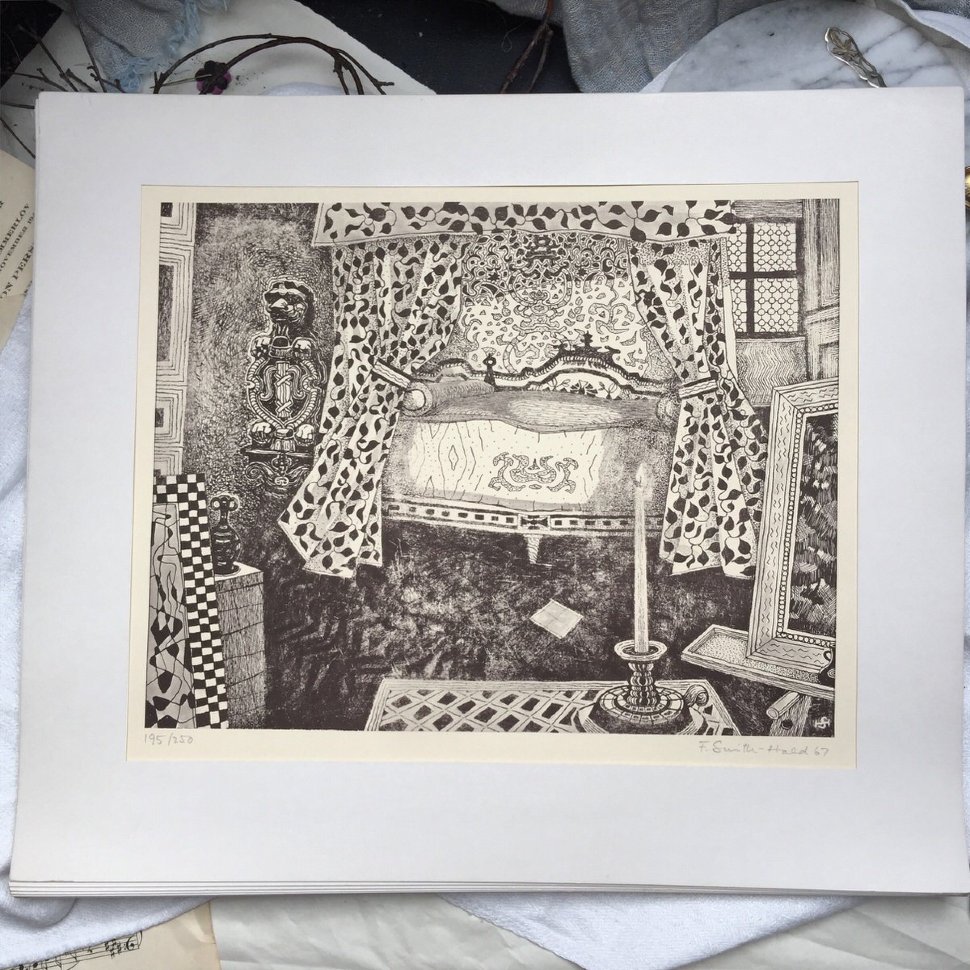 Гравюра Замок Грипсхольм Швеция 9