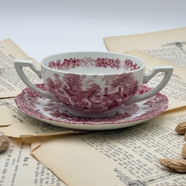 Бульонная пара J&G Meakin 280 мл фарфор Англия