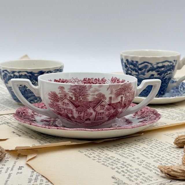 Бульонная пара J&G Meakin 280 мл фарфор Англия