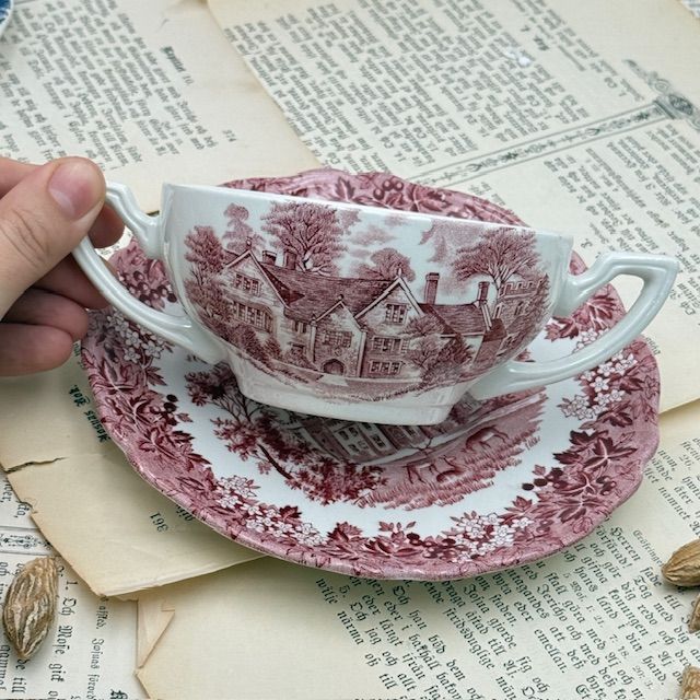 Бульонная пара J&G Meakin 280 мл фарфор Англия