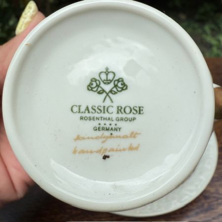 Чайная пара Rosenthal Classic Rose с золотой каймой 200 мл Германия   