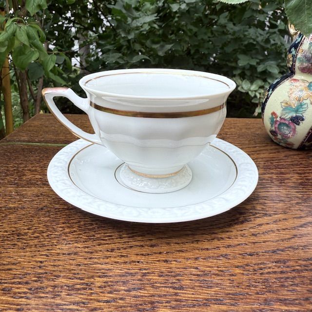 Чайная пара Rosenthal Classic Rose с золотой каймой 200 мл Германия