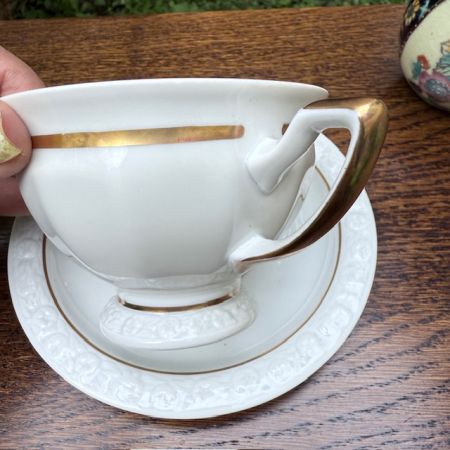 Чайная пара Rosenthal Classic Rose с золотой каймой 200 мл Германия   
