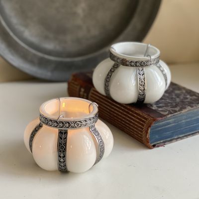 Подсвечник 7 см молочное стекло