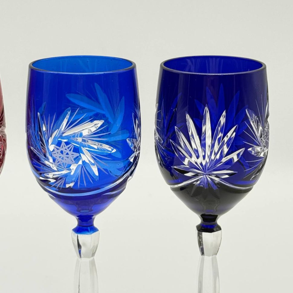 Рюмка набор 6 шт. Jihlavske Sklarny Bohemia 120 мл цветной хрусталь Чехия